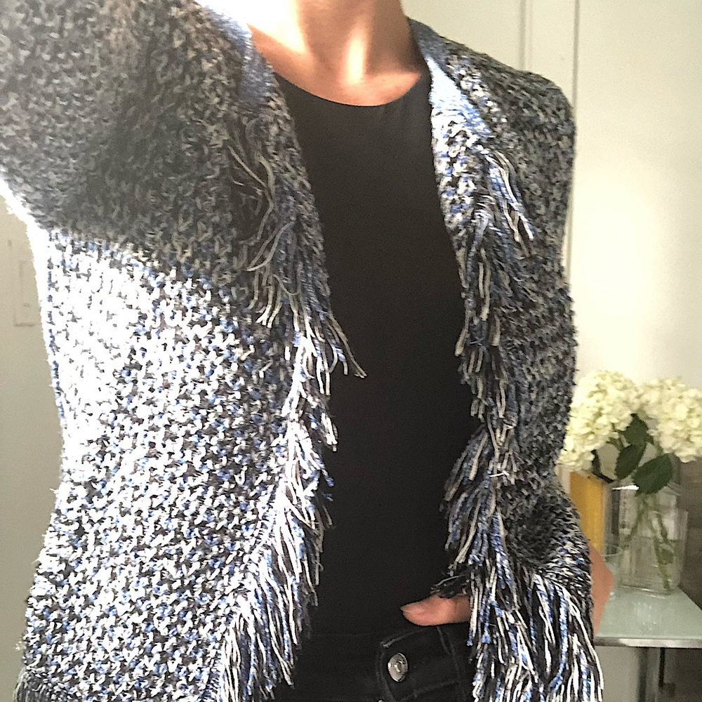 Maje Woven Fringe Jacket